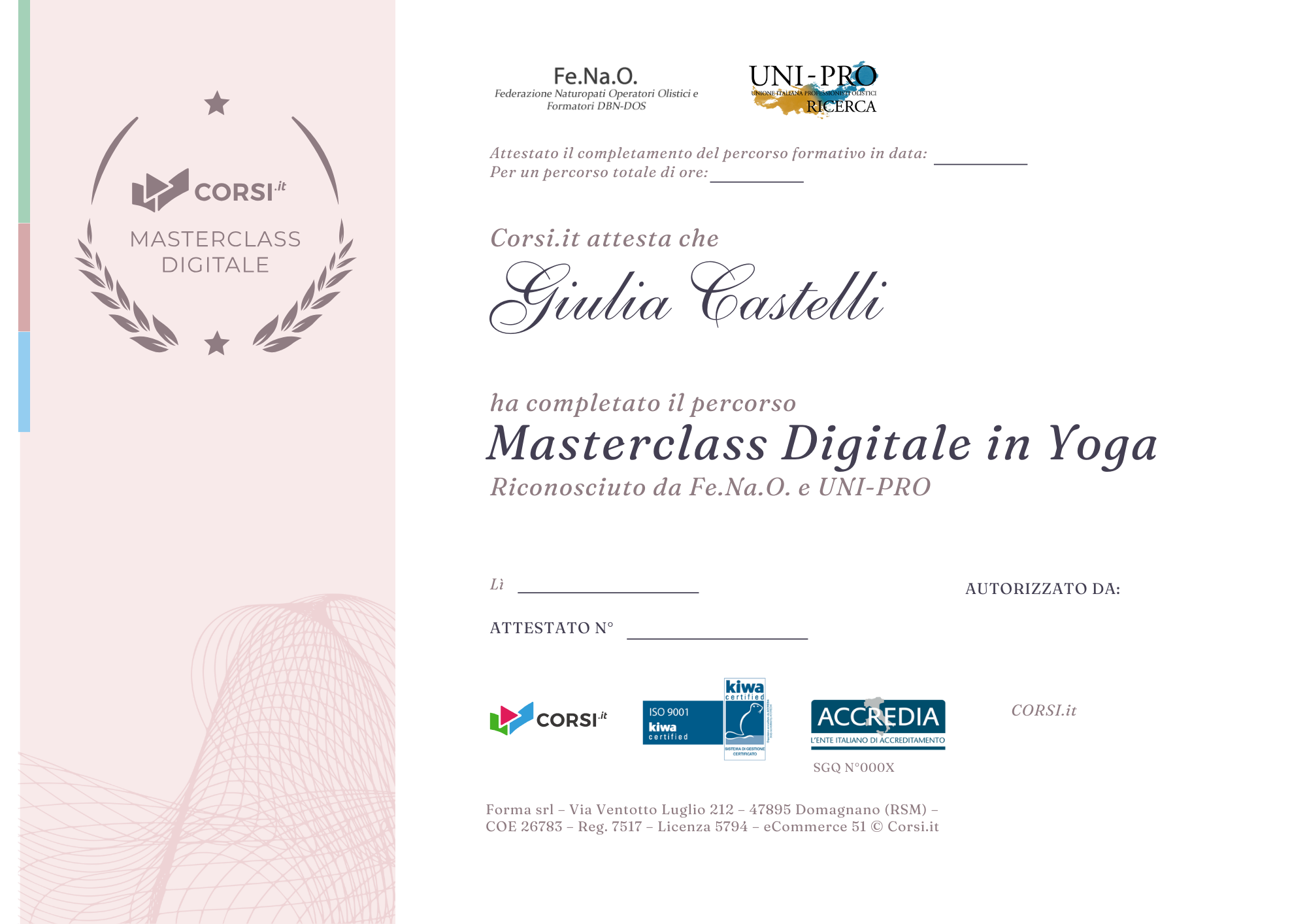 Immagine certificato